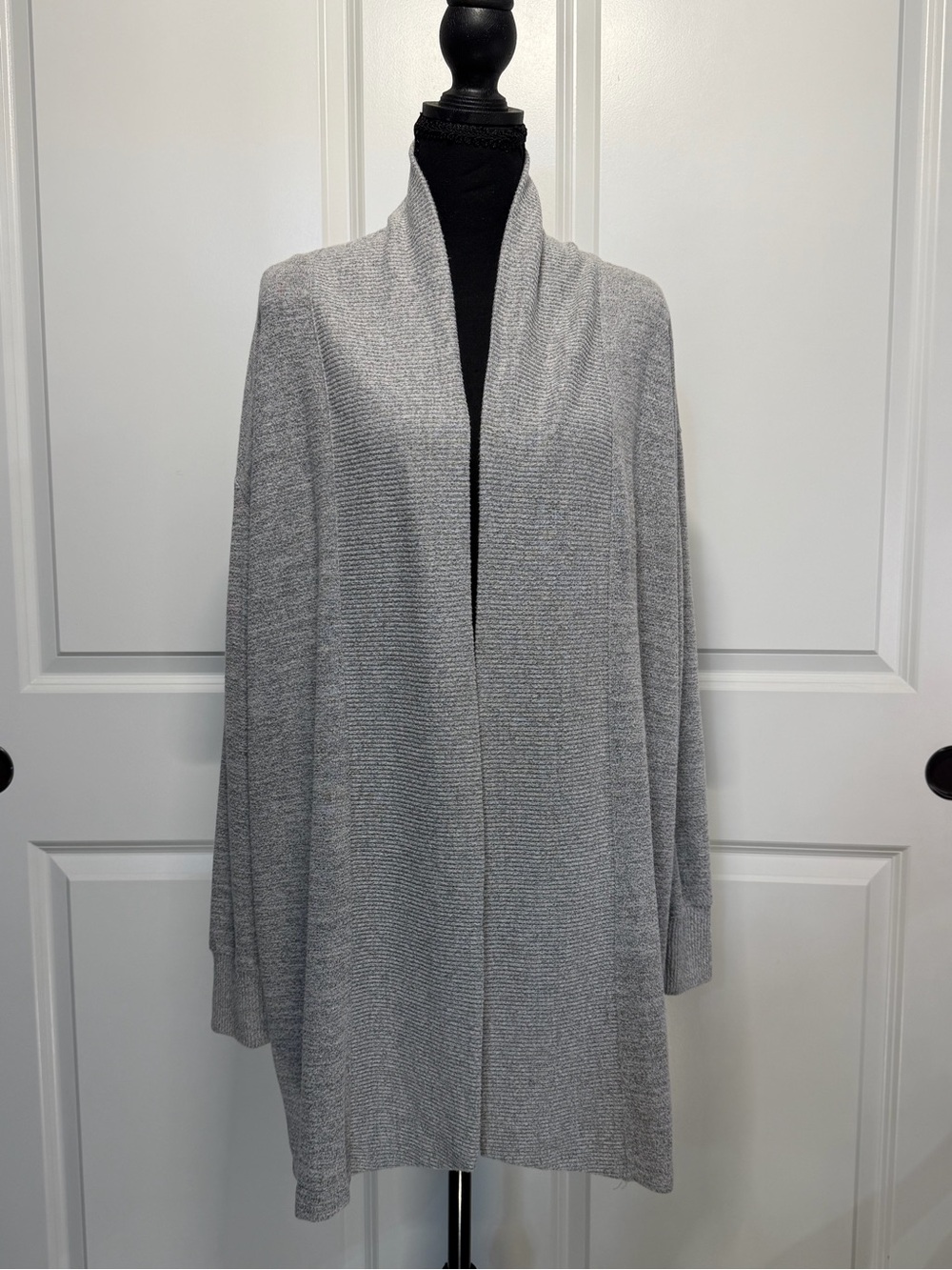 GAP Light Gray Open-Front Cardigan Sweater